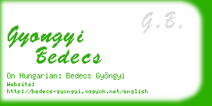 gyongyi bedecs business card
